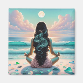 Harmonie der Meditation am Strand Magnet