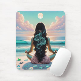 Harmonie der Meditation am Strand Mousepad