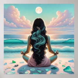 Harmonie der Meditation am Strand Poster