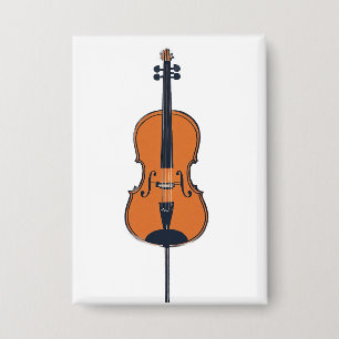 Harmonie der Natur — Lustiges Cello-T-Shirt-Vektor Button