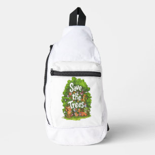 Harmonie der Natur: Rett der Bäume Crossbody Bag