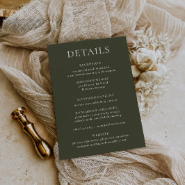 HARMONIE | Details zur Olive Green Wedding Card Einladung