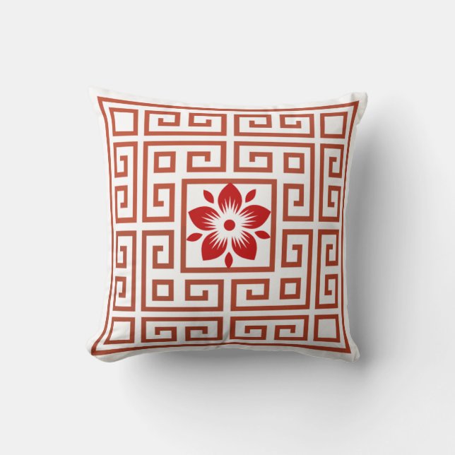 "Harmonie élégante : Coussin Carré inspiré par la  (Recto)