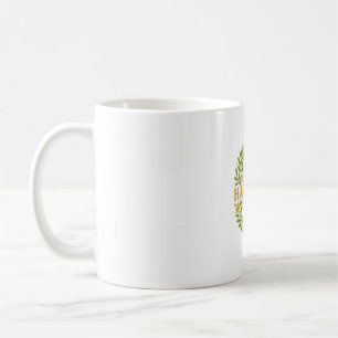 Harmonie – Elegantes Grün und Gold Naturinspiriert Kaffeetasse