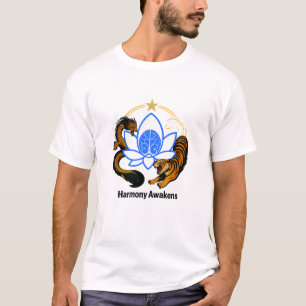 Harmonie erwacht - Lotus, Drache und Tiger T-Shirt