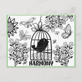 Harmonie-Farbkarte Postkarte