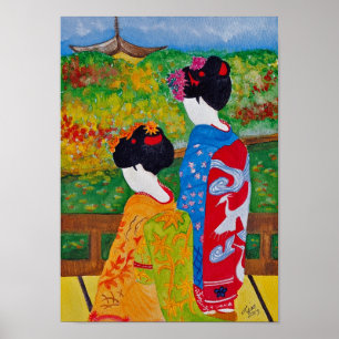 Harmonie-Geisha-Druck Poster