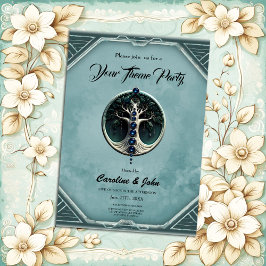 Harmonie im aquamarinen, Mystischer Baum des Leben Einladung