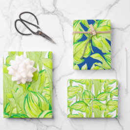 Harmonie im Grünen zum Set von Kartonpapier Geschenkpapier Set