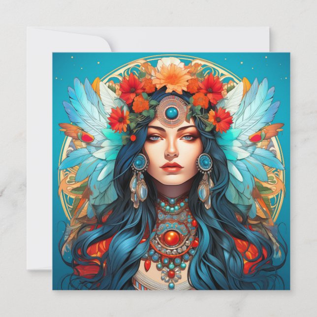 Harmonie im Kulturerbe - Jugendstil-Design Einladung (Vorderseite)