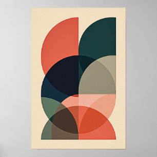 Harmonie in Bewegung – Geometrisches abstraktes Ku Poster
