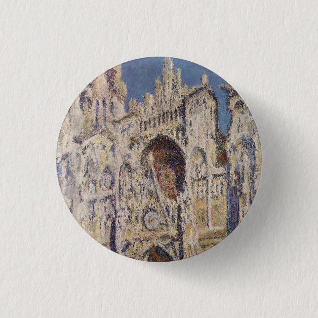 Harmonie in Blau und Gold Claude Monet Button (Vorderseite)