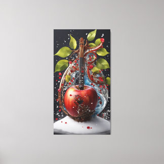 Harmonie in Bloom: Kristall-Blume Apple mit Herz Leinwanddruck