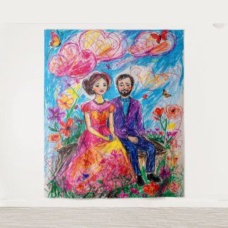 Harmonie in Bloom Wandteppich