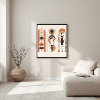 Harmonie in der Form – Neutrale abstrakte Komposit Poster