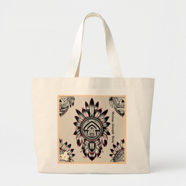 "Harmonie in Design" Jumbo Stoffbeutel (Vorne)