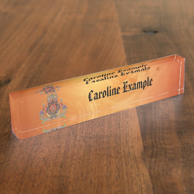 Harmonie in Farbe und Form Namensplakette (Seite)