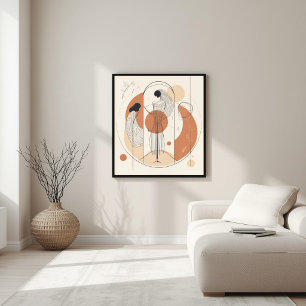 Harmonie in Form – Neutrale abstrakte Komposition Poster