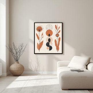 Harmonie in Form – Neutrale Abstrakte Komposition Poster