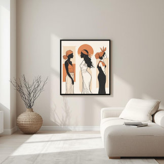 Harmonie in Form – Neutrale abstrakte Komposition  Poster