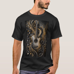 Harmonie in Fragmenten   3D-Mikro-Mosaik-Gitarre T-Shirt