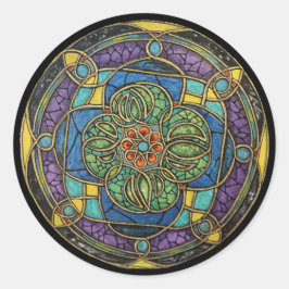 Harmonie in Glaslicht Runder Aufkleber