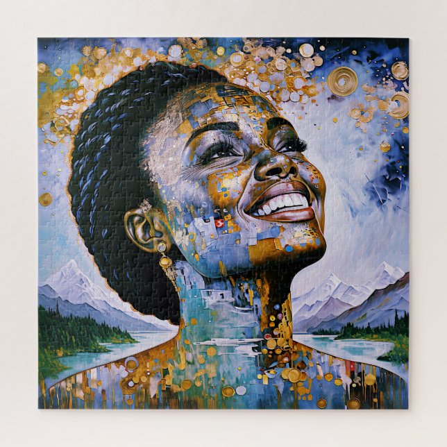 "Harmonie in Gold und Himmel" (Vertikal)