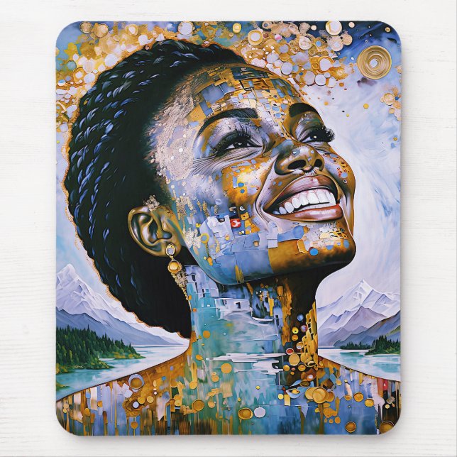 "Harmonie in Gold und Himmel" Mousepad (Vorne)