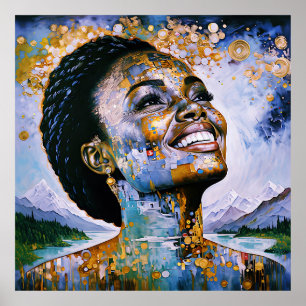 "Harmonie in Gold und Himmel" Poster