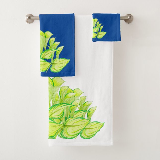 "Harmonie in Grün" auf einem Badetuch-Set Badhandtuch Set (Insitu)