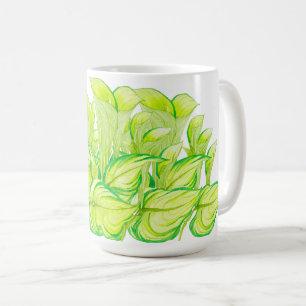 Harmonie in Grün auf einer klassischen Tasse