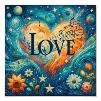 Harmonie in Hues: Eine Symphonische Liebe Ode Fotodruck