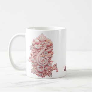 Harmonie in Rosa, ein majestätischer, stilisierter Kaffeetasse