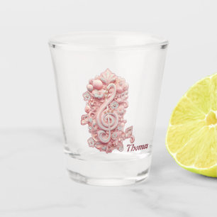 Harmonie in Rosa, ein majestätischer, stilisierter Schnapsglas