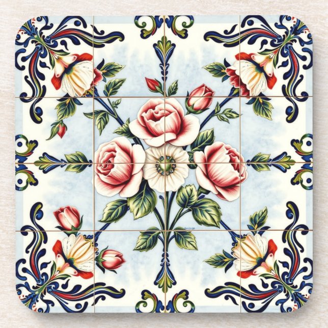 Harmonie in Rosen Untersetzer (Vorderseite)