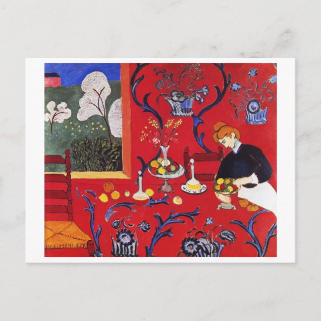 Harmonie in Rot, Matisse Postkarte (Vorderseite)