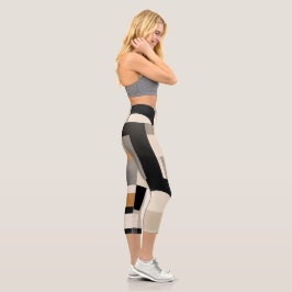 Harmonie in Schattierungen: Abstrakte Zusammensetz Capri Leggings