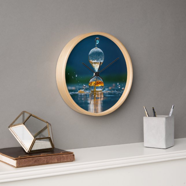 "Harmonie intemporelle - Horloge ronde naturelle d (Bureau)