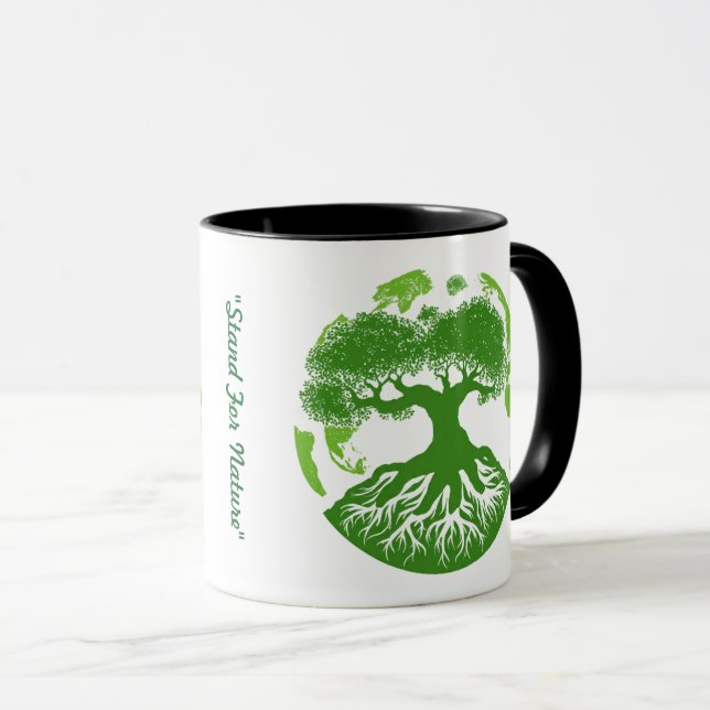 "Harmonie mit der Erde" Tasse (VorderseiteRechts)