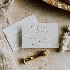 HARMONIE | Olive Green Meal Choice Hochzeit RSVP Karte