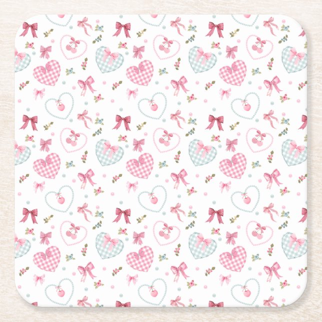 Harmonie Rechteckiger Pappuntersetzer (Vorderseite)