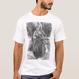 Harmonie-Samurai-Bleistift-Zeichnen T-Shirt