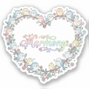 Harmonie Süße Chibi-Vögel Aufkleber