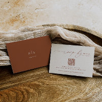 HARMONIE | Terracotta Minimalistisch Wedding QR Co