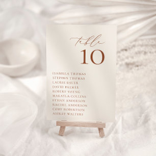 HARMONIE Terracotta Tischnummer Card