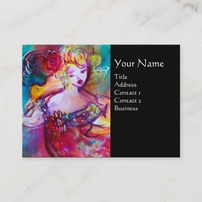 HARMONIE TRIO SPRING KONZERT MONOGRAMM, schwarz ro Visitenkarte (Vorderseite)