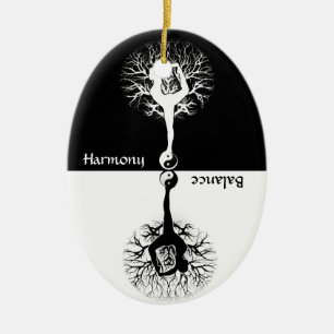 Harmonie-u. Balancen-Yoga Yin Yang Keramikornament