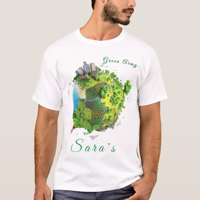 "Harmonie unberührt: Eine Nachhaltige Vision" T-Shirt (Vorderseite)