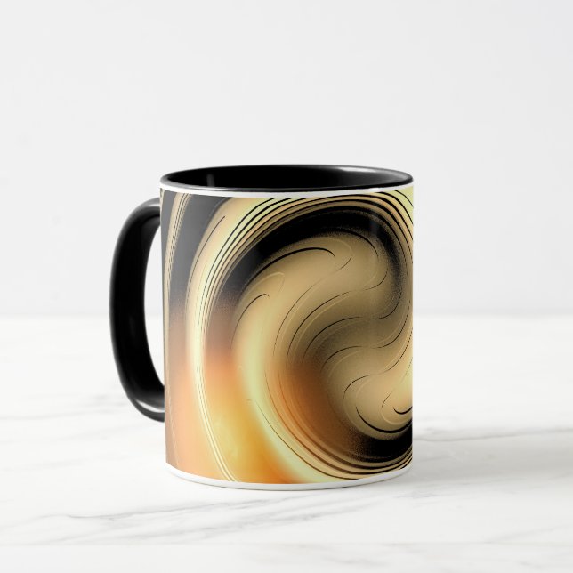 Harmonie und Entspannung Goldene Tasse (Vorderseite Links)
