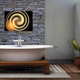 Harmonie und Entspannung - Goldenes Relief großes Poster